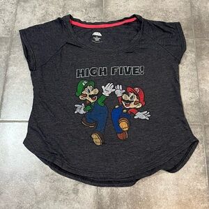 Nintendo Charcoal 'High Five' Women's Tee